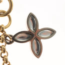 LOUIS VUITTON Porte Cles Ice Flower Charm metal Gold Tone M66780 LV Auth 142402V-6