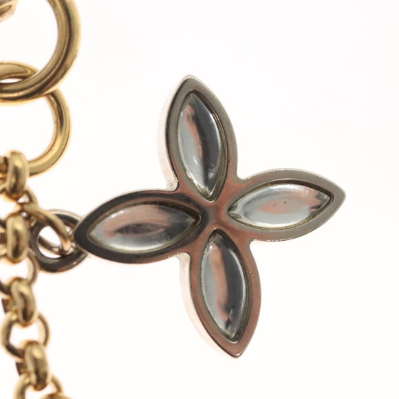 LOUIS VUITTON Porte Cles Ice Flower Charm metal Gold Tone M66780 LV Auth 142402V