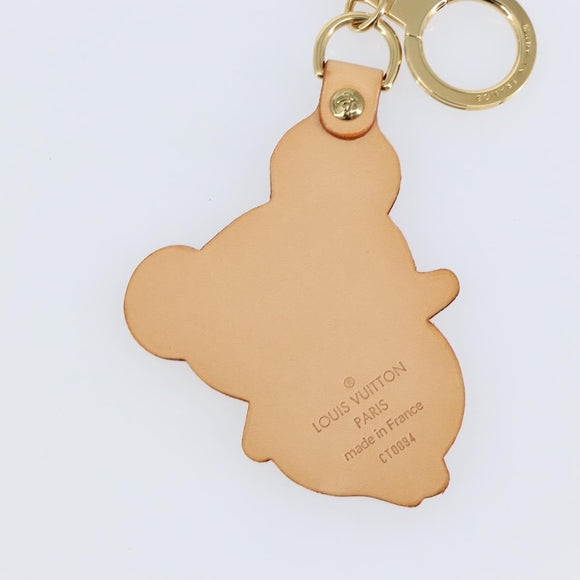 LOUIS VUITTON Takashi Murakami Porte Cles Panda Charm Beige M62637 Auth 142403V