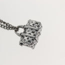 LOUIS VUITTON Collier LV Keepall Necklace metal Silver M00914 LV Auth 142404M-9