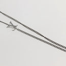 LOUIS VUITTON Collier LV Keepall Necklace metal Silver M00914 LV Auth 142404M-13