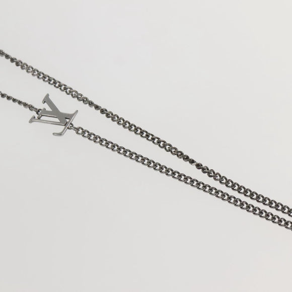 LOUIS VUITTON Collier LV Keepall Necklace metal Silver M00914 LV Auth 142404M