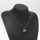 LOUIS VUITTON Collier LV Keepall Necklace metal Silver M00914 LV Auth 142404M-16