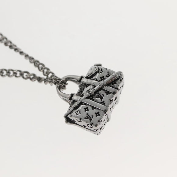 LOUIS VUITTON Collier LV Keepall Necklace metal Silver M00914 LV Auth 142404M