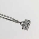 LOUIS VUITTON Collier LV Keepall Necklace metal Silver M00914 LV Auth 142404M-8