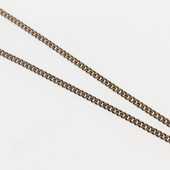 LOUIS VUITTON Collier Printed Initials LV Wood Necklace Gold MP2780 Auth 142405M