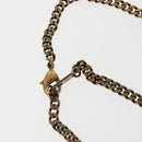 LOUIS VUITTON Collier Printed Initials LV Wood Necklace Gold MP2780 Auth 142405M-15