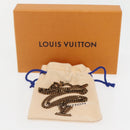 LOUIS VUITTON Collier Printed Initials LV Wood Necklace Gold MP2780 Auth 142405M-12