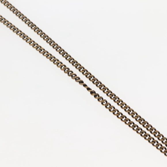 LOUIS VUITTON Collier Printed Initials LV Wood Necklace Gold MP2780 Auth 142405M