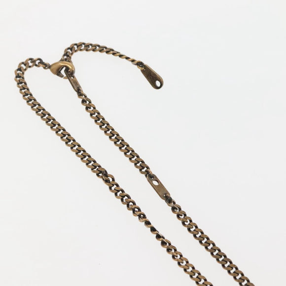 LOUIS VUITTON Collier Printed Initials LV Wood Necklace Gold MP2780 Auth 142405M