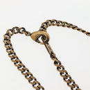 LOUIS VUITTON Collier Printed Initials LV Wood Necklace Gold MP2780 Auth 142405M-7