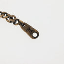 LOUIS VUITTON Collier Printed Initials LV Wood Necklace Gold MP2780 Auth 142405M-8