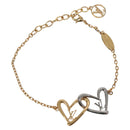 LOUIS VUITTON Brassle Heart Falling in Love Bracelet Gold M00466 LV Auth 142406M-1