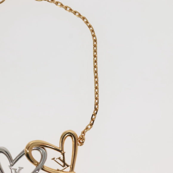 LOUIS VUITTON Brassle Heart Falling in Love Bracelet Gold M00466 LV Auth 142406M