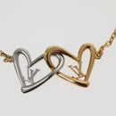 LOUIS VUITTON Brassle Heart Falling in Love Bracelet Gold M00466 LV Auth 142406M-9