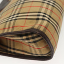 Burberrys Nova Check Shoulder Bag Canvas Beige Gold Auth 142412-15