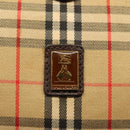 Burberrys Nova Check Shoulder Bag Canvas Beige Gold Auth 142412-10