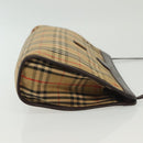 Burberrys Nova Check Shoulder Bag Canvas Beige Gold Auth 142412-3