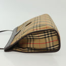 Burberrys Nova Check Shoulder Bag Canvas Beige Gold Auth 142412-4