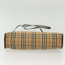 Burberrys Nova Check Shoulder Bag Canvas Beige Gold Auth 142412-5