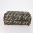 Christian Dior Trotter Canvas Boston Bag Navy Silver Auth 142424-5