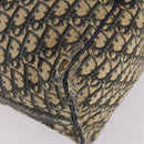 Christian Dior Trotter Canvas Boston Bag Navy Silver Auth 142424-17