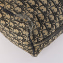 Christian Dior Trotter Canvas Boston Bag Navy Silver Auth 142424-9