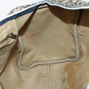 Christian Dior Trotter Canvas Boston Bag Navy Silver Auth 142424-19