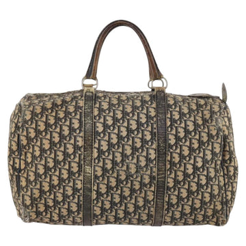 Christian Dior Trotter Canvas Boston Bag Navy Silver Auth 142424 - 0