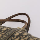 Christian Dior Trotter Canvas Boston Bag Navy Silver Auth 142424-14