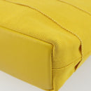 Salvatore Ferragamo Vala Hand Bag Nylon Yellow Gold Auth 142433-15