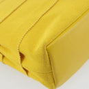 Salvatore Ferragamo Vala Hand Bag Nylon Yellow Gold Auth 142433-16