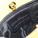Salvatore Ferragamo Vala Hand Bag Nylon Yellow Gold Auth 142433-12