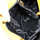 Salvatore Ferragamo Vala Hand Bag Nylon Yellow Gold Auth 142433-11
