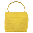 Salvatore Ferragamo Vala Hand Bag Nylon Yellow Gold Auth 142433-2