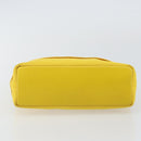 Salvatore Ferragamo Vala Hand Bag Nylon Yellow Gold Auth 142433-5