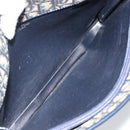 Christian Dior Trotter Canvas Hand Bag Navy Gold Auth 142435-11