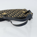 Christian Dior Trotter Canvas Hand Bag Navy Gold Auth 142435-6