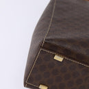 CELINE Macadam Canvas Hand Bag PVC Leather 2way Brown Gold Auth 142436-12