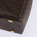 CELINE Macadam Canvas Hand Bag PVC Leather 2way Brown Gold Auth 142436-15