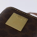 CELINE Macadam Canvas Hand Bag PVC Leather 2way Brown Gold Auth 142436-16