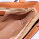 CELINE Macadam Canvas Hand Bag PVC Leather 2way Brown Gold Auth 142436-19