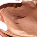 CELINE Macadam Canvas Hand Bag PVC Leather 2way Brown Gold Auth 142436-20