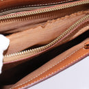 CELINE Macadam Canvas Hand Bag PVC Leather 2way Brown Gold Auth 142436-23