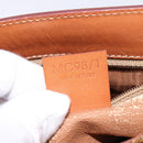 CELINE Macadam Canvas Hand Bag PVC Leather 2way Brown Gold Auth 142436-25