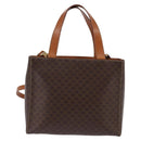 CELINE Macadam Canvas Hand Bag PVC Leather 2way Brown Gold Auth 142436-3