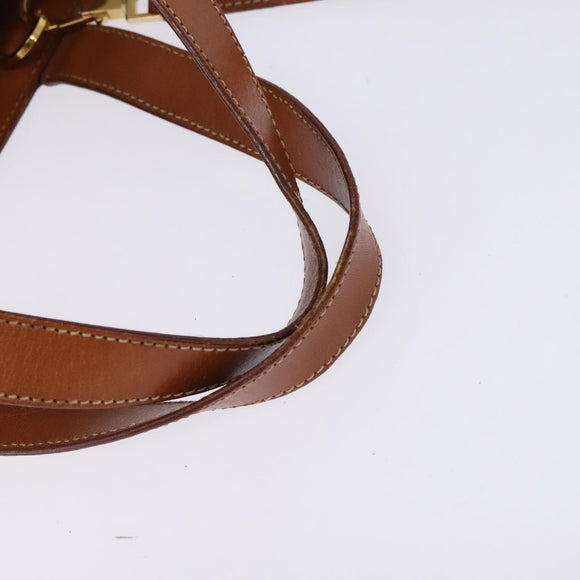 CELINE Macadam Canvas Hand Bag PVC Leather 2way Brown Gold Auth 142436