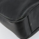 GUCCI Bamboo Hand Bag Leather Black Gold 001 1998 1638 Auth 142437-16