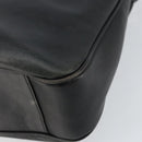 GUCCI Bamboo Hand Bag Leather Black Gold 001 1998 1638 Auth 142437-17