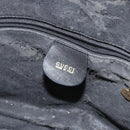 GUCCI Bamboo Hand Bag Leather Black Gold 001 1998 1638 Auth 142437-19